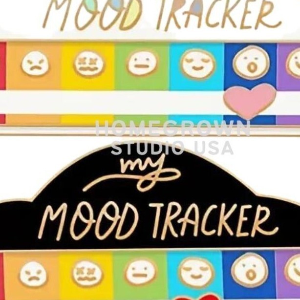 Mood Tracker Enamel Pin, Social Anxiety Interactive Mood Pin, Enamel Pin Gift