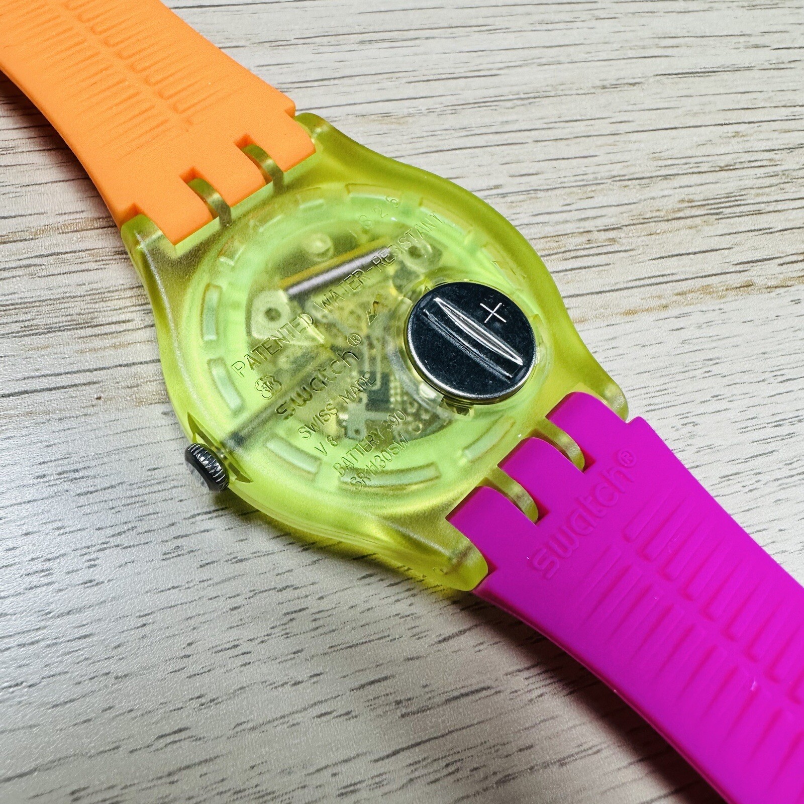 NEW✅ Swatch Color Palette SUOJ101 Skeleton 41mm Orange Pink Silicone Watch