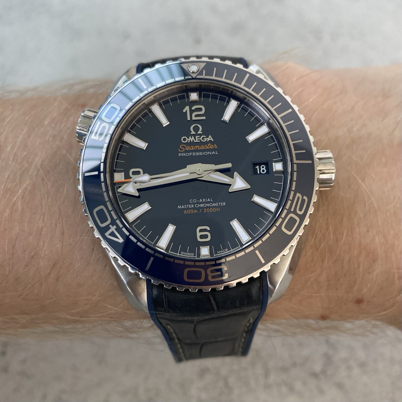Omega Seamaster Planet Ocean Automatic Co-Axial Quickset Date-Full Set -2018-LIV