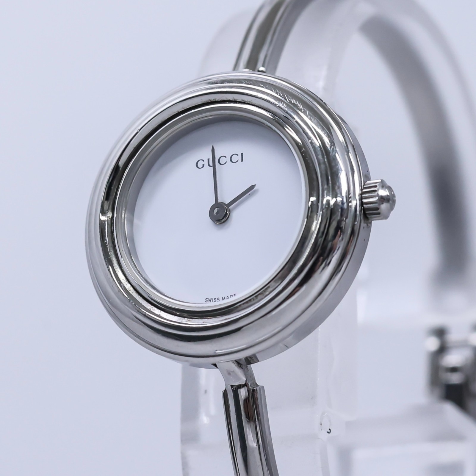 *Full Set ! Silver* Vintage GUCCI Change Bezel 12 Colors 11/12.2L Quartz Women’s