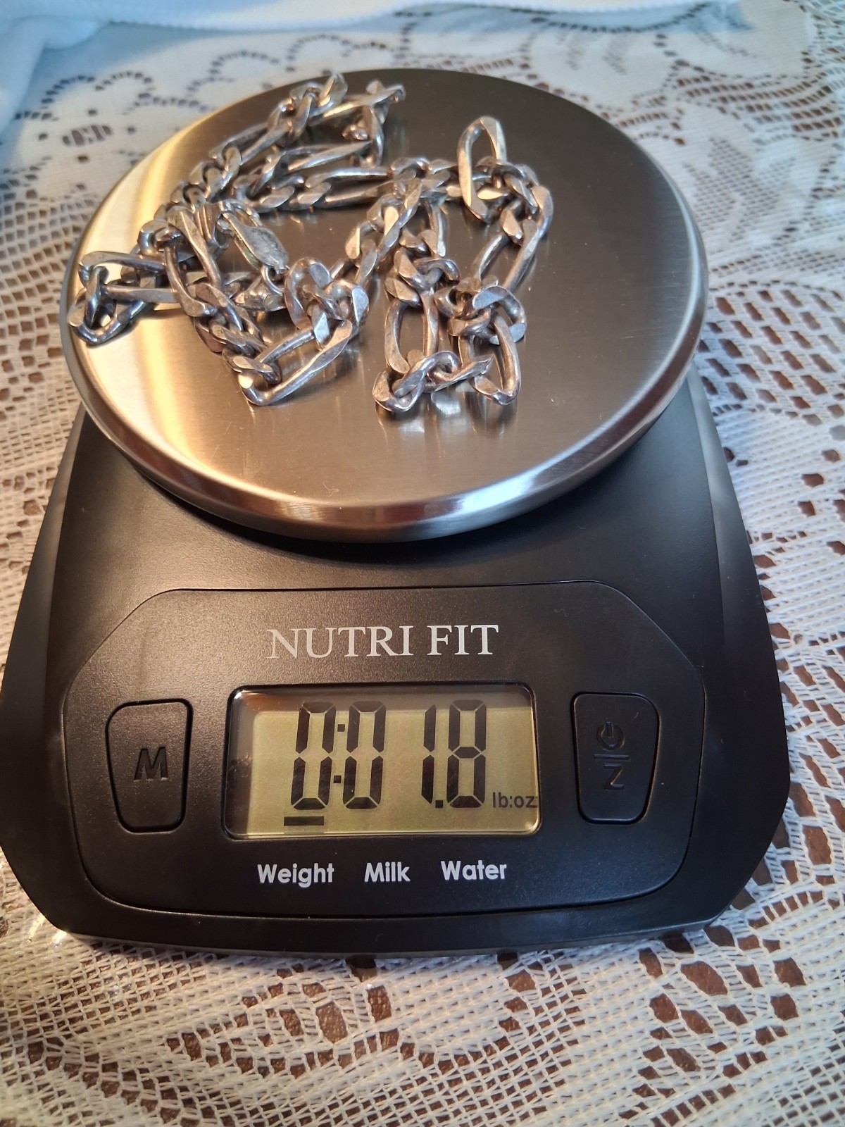 Heavy 70g Vintage Italian 925 Sterling Silver Figaro Chain Necklace &…