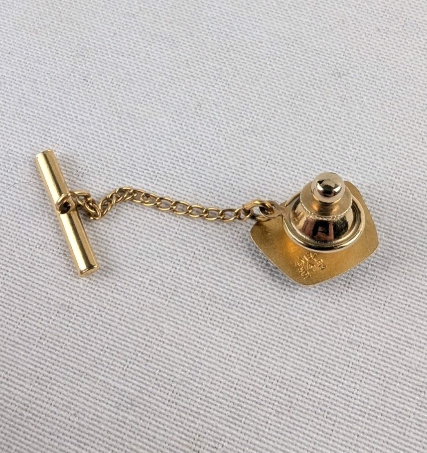 Vintage 10k Solid Gold GTE General System Four Star Service Tie Pin 2.14g