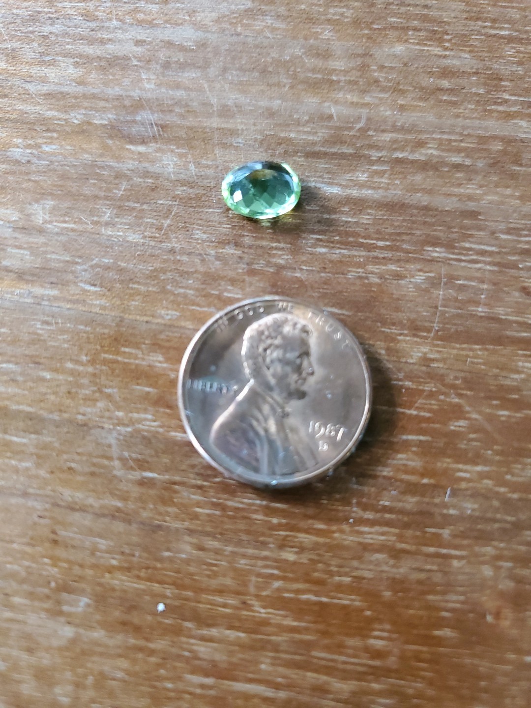 PERIDOT 8.4mm 1.65 cts Loose Green Gemstone Art Jewelry Artisan Piece Vintage