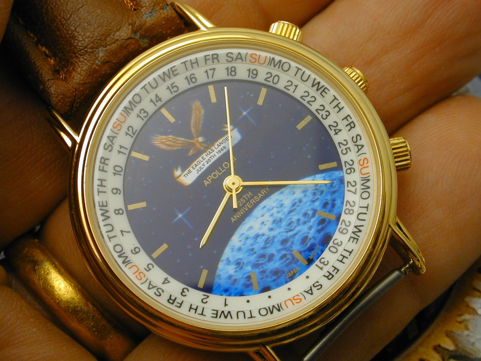 APOLLO 2 25THG ANNIVERSARY THE EAGLE HAS LANDED WRIST WATCH PARTS