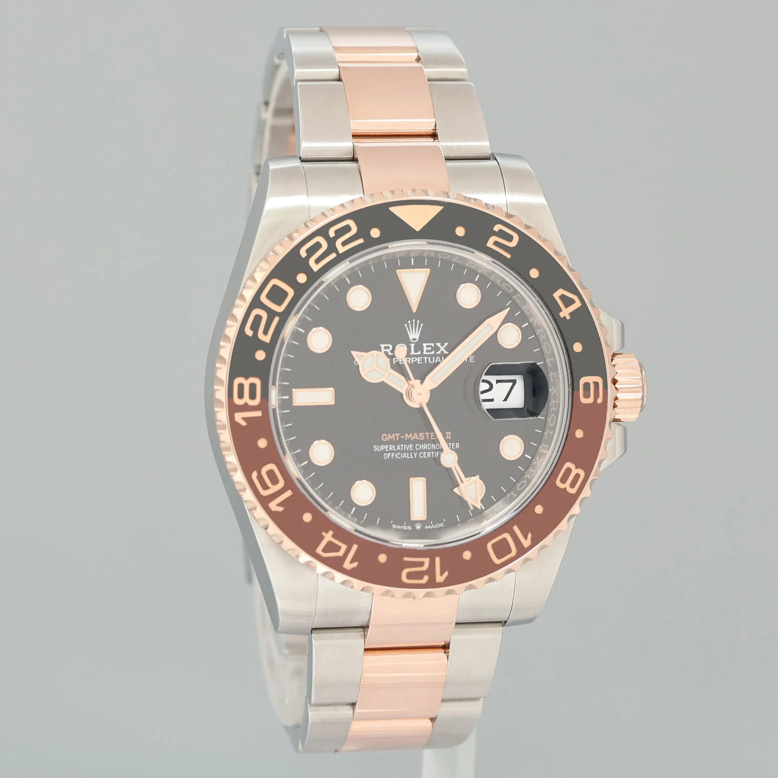 MINT PAPERS Rolex 126711CHNR GMT Master II Two Tone Root Beer Rose Gold Watch
