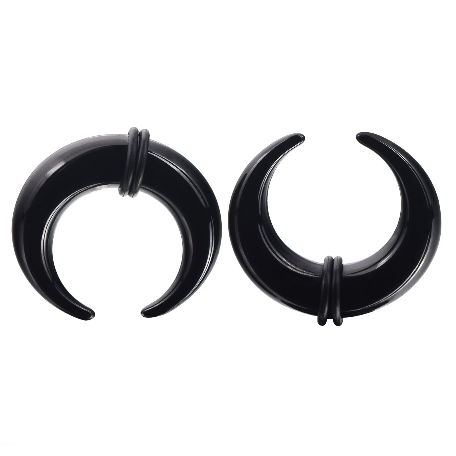 16Pcs Acrylic C Shaped Taper Pincher Septum Rings 14G-00G Gauges Piercing Kit