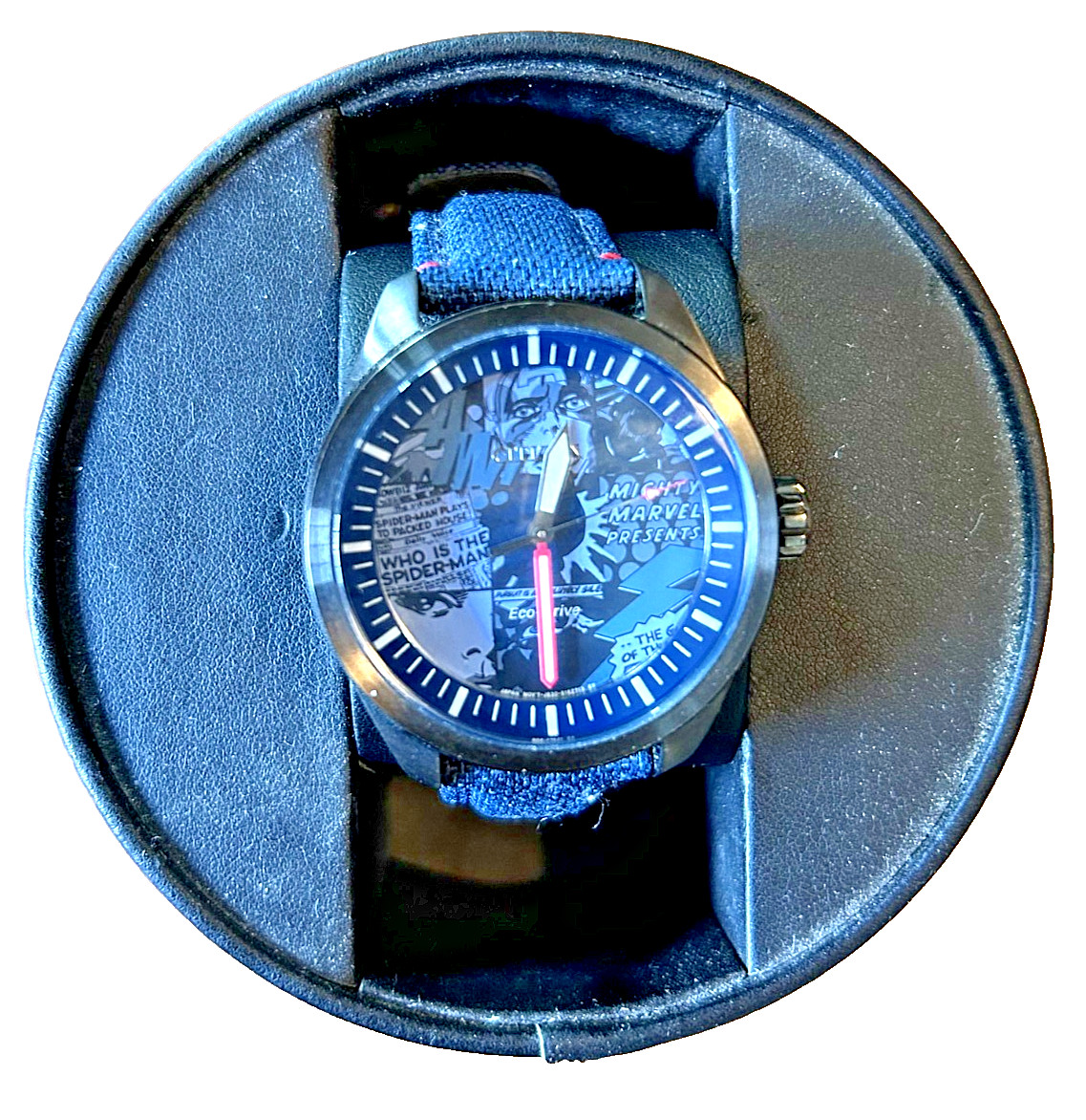 Citizen Eco-Drive AW2037-04W Marvel Presents Spider-Man Dial Watch NIB