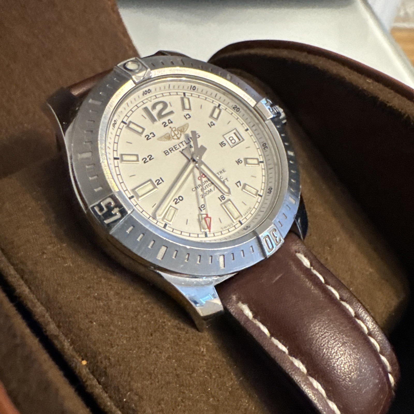 Breitling Colt White Dial on Steel A17388