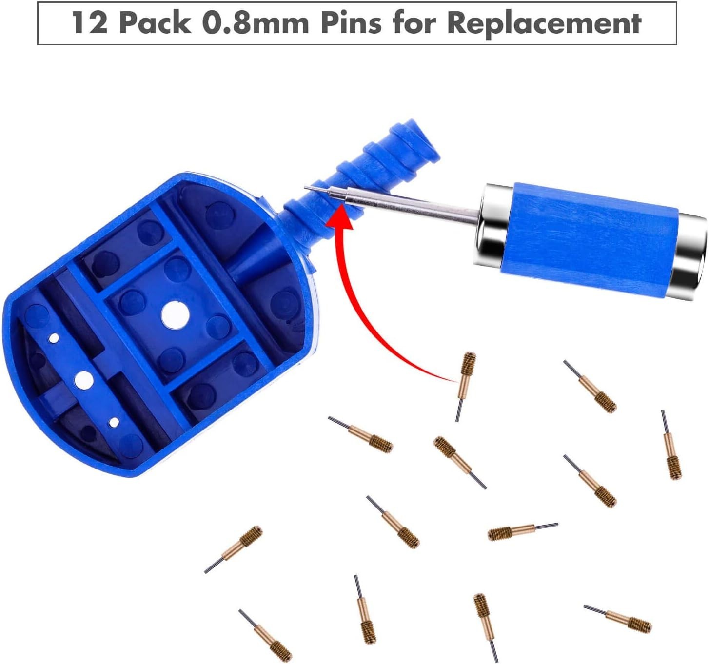Watch Link Removal Tool Kit – Replacement Pins and Pin Punches for Bracelet S…