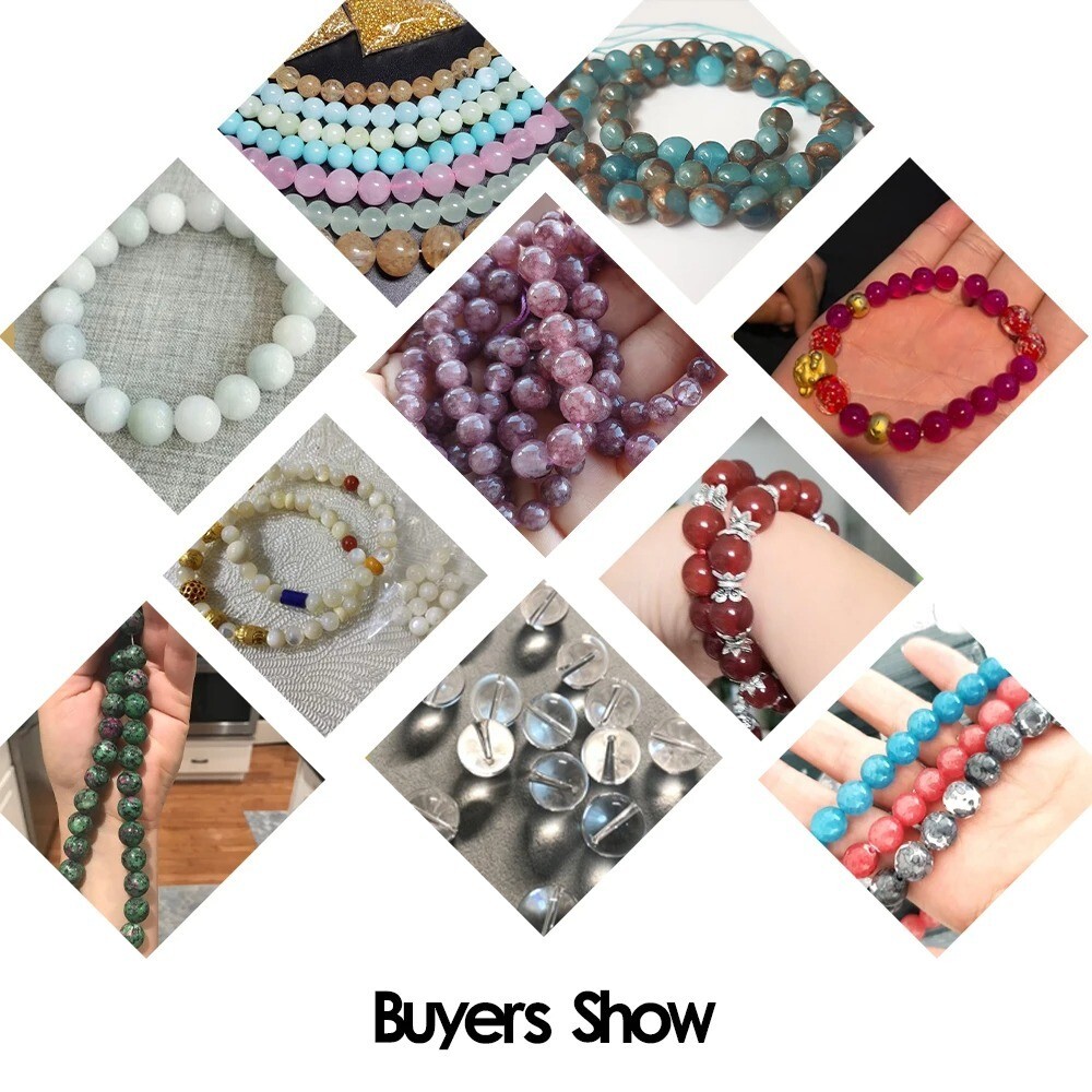 Natural Gemstone Round Spacer Loose Beads 4mm -10mm Jewelry Making DIY