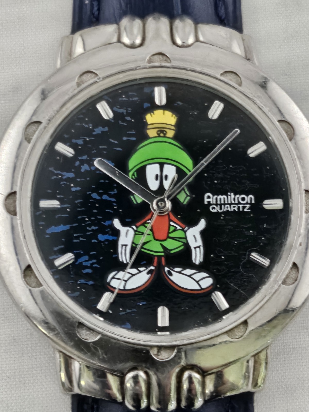 Vintage 1991 Armitron Marvin the Martian Looney Tunes Quartz Watch New Band Runs
