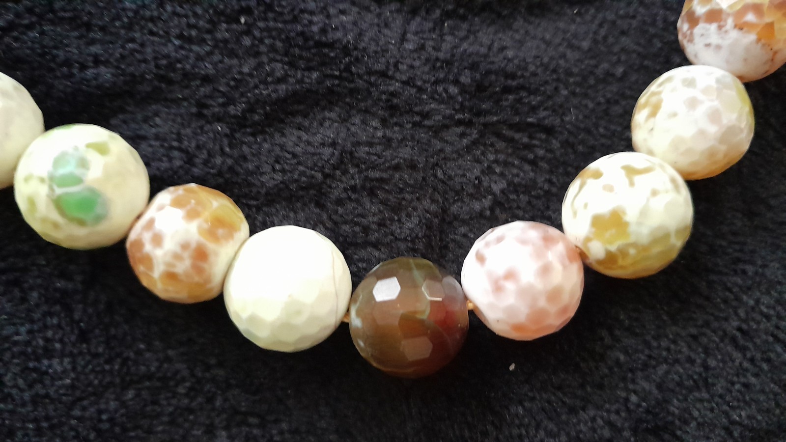 Agate Meditation necklace – handmade 40cm length approx – FAST UK DELIVERY