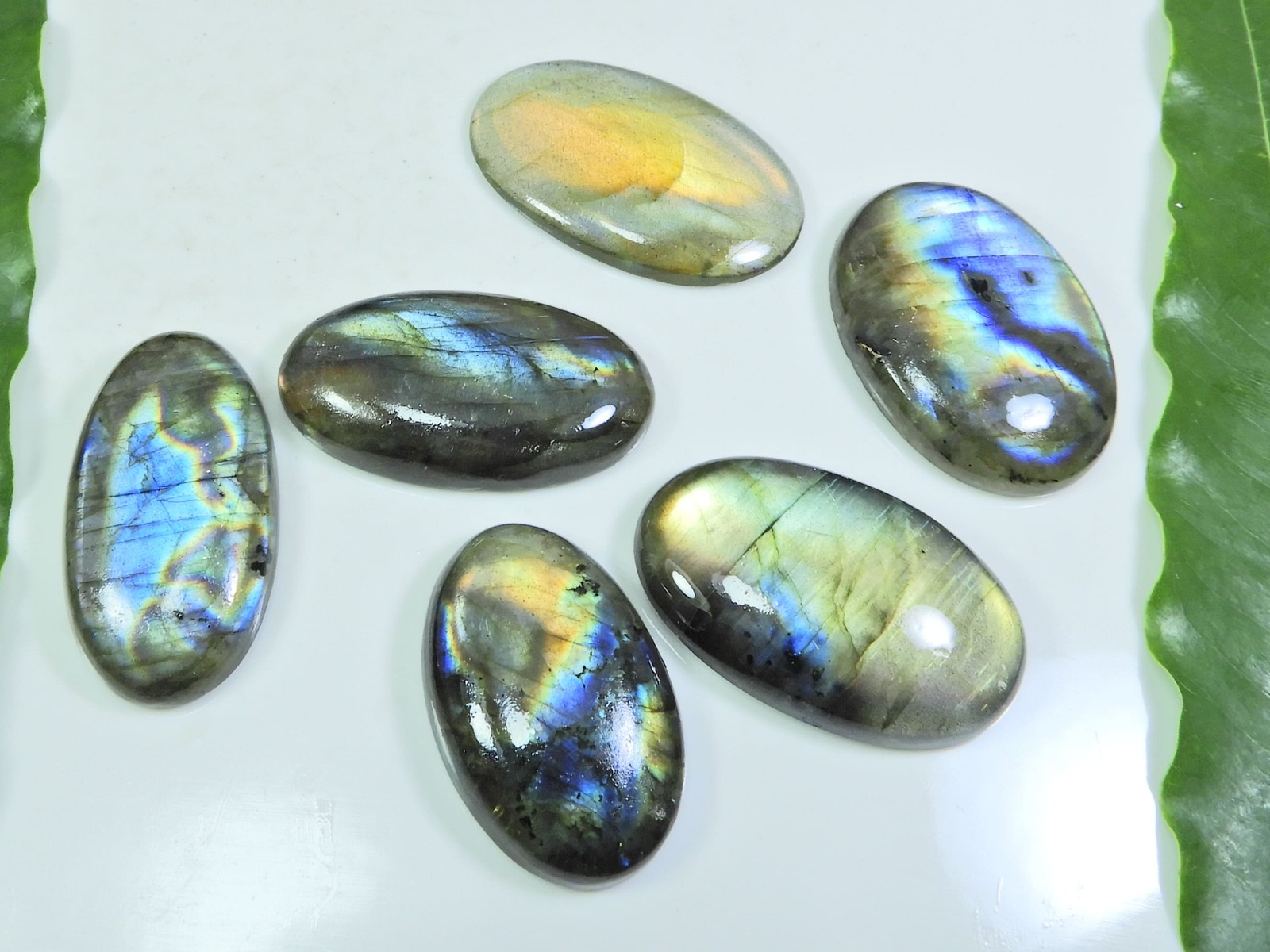 21X32-24X34MM Natural Multi Purple Labradorite Oval Cabochon Gemstone 6Pcs