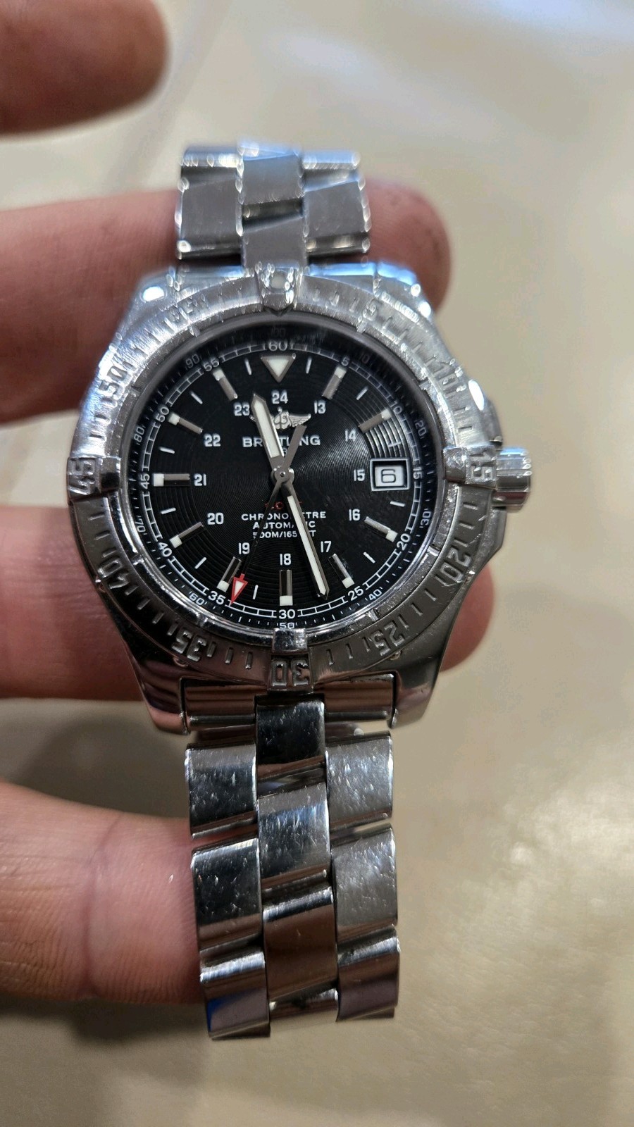 Breitling Colt Automatic A17380 41mm Stainless Steel Black Dial Watch