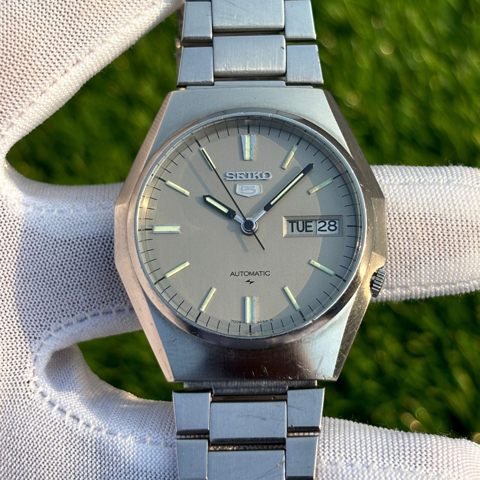 Vintage Seiko 5 Soft Skin Dial well kept Automatic Japan Men’s Watch 7009-8830