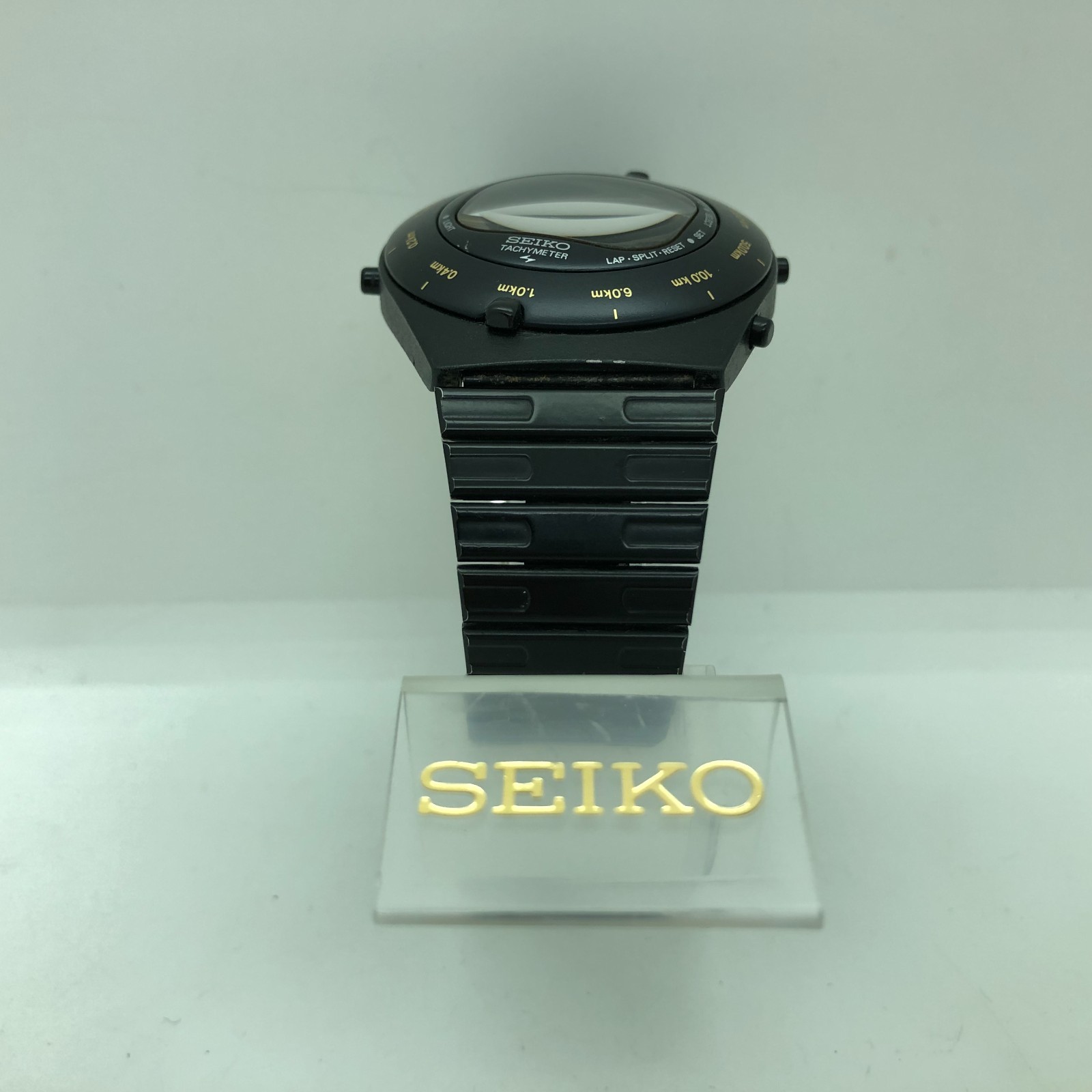[w2359] SEIKO A828-4000 All original Giugiaro Battery replaced Quartz EX/PR