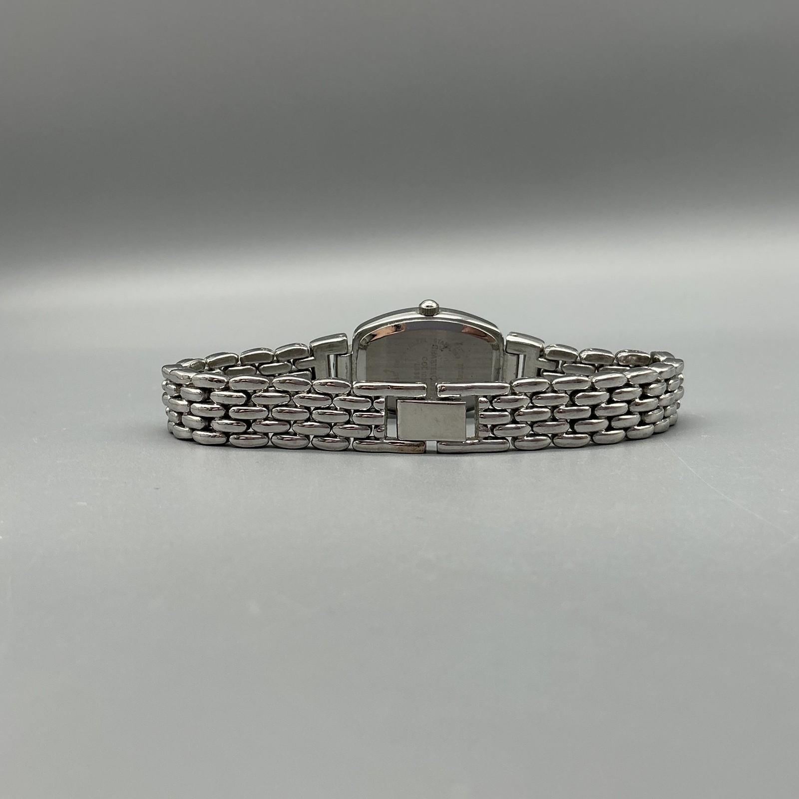 Charter Club Womens Watch 20mm Black Dial Silver Tone Bracelet New Battery 7.25″
