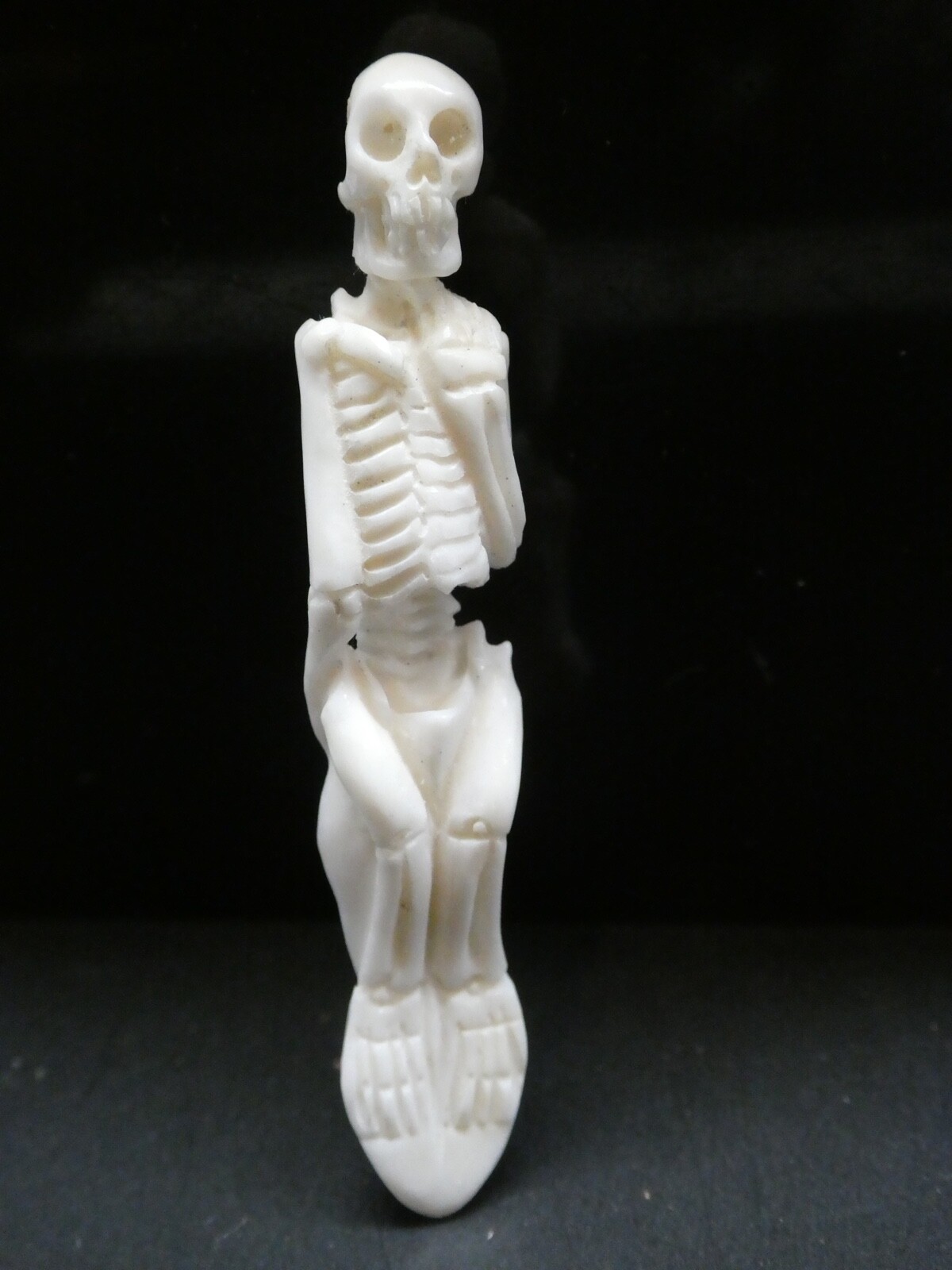 Skeleton Standing Double Sided Anatomical Natural Water Buffalo Bone Pendant