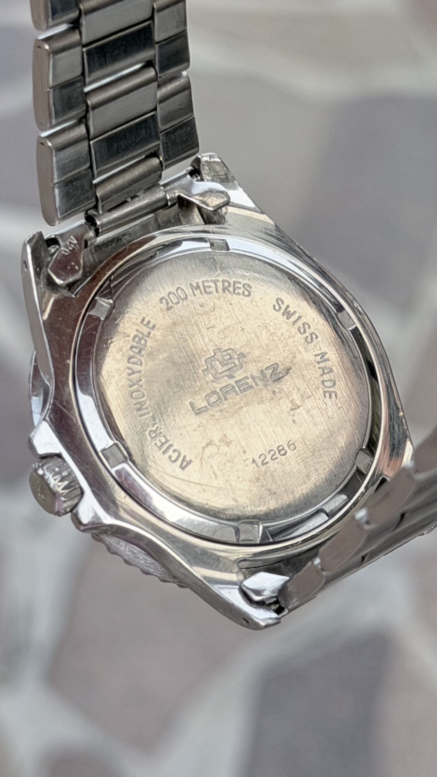 Lorenz 12286 Sub Professional Diver 200M Quartz ETA Steel 40mm