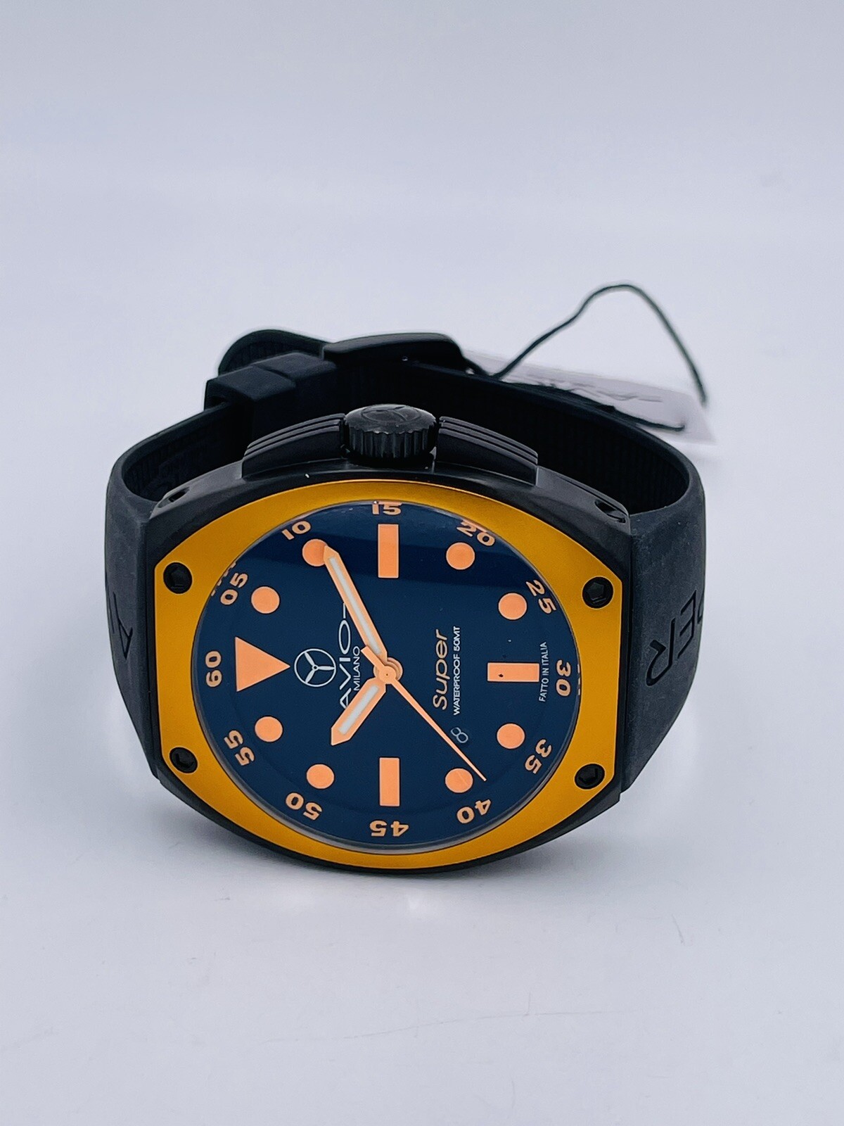Avio Milano Steel Made in Italy Watch 6495KO/378 44mm Very Discounted New