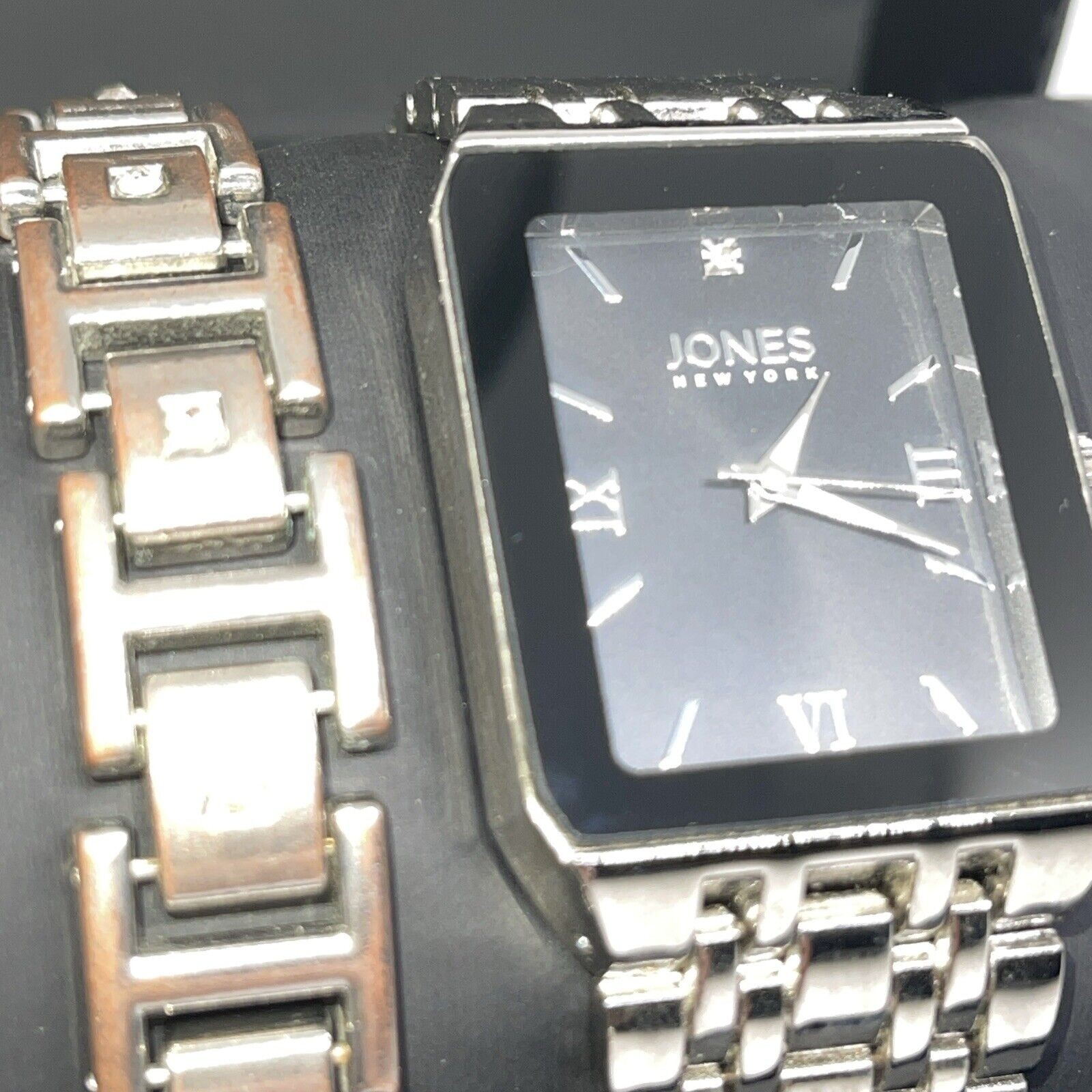 Jones NY Stainless Steel Men’s Watch Bracelet (2 Piece Set)Sleek Stylish Fashion
