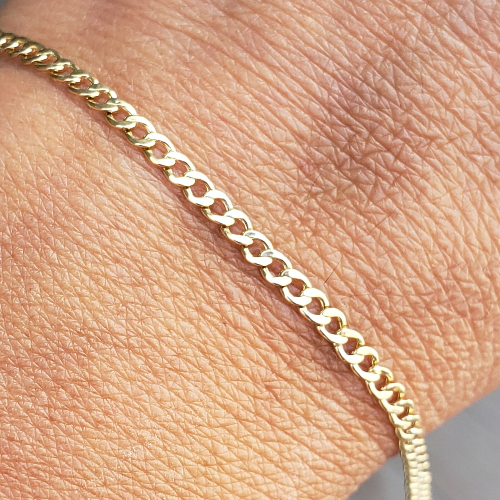 Real 10k yellow gold miami cuban anklet 10 inches long 2 mm
