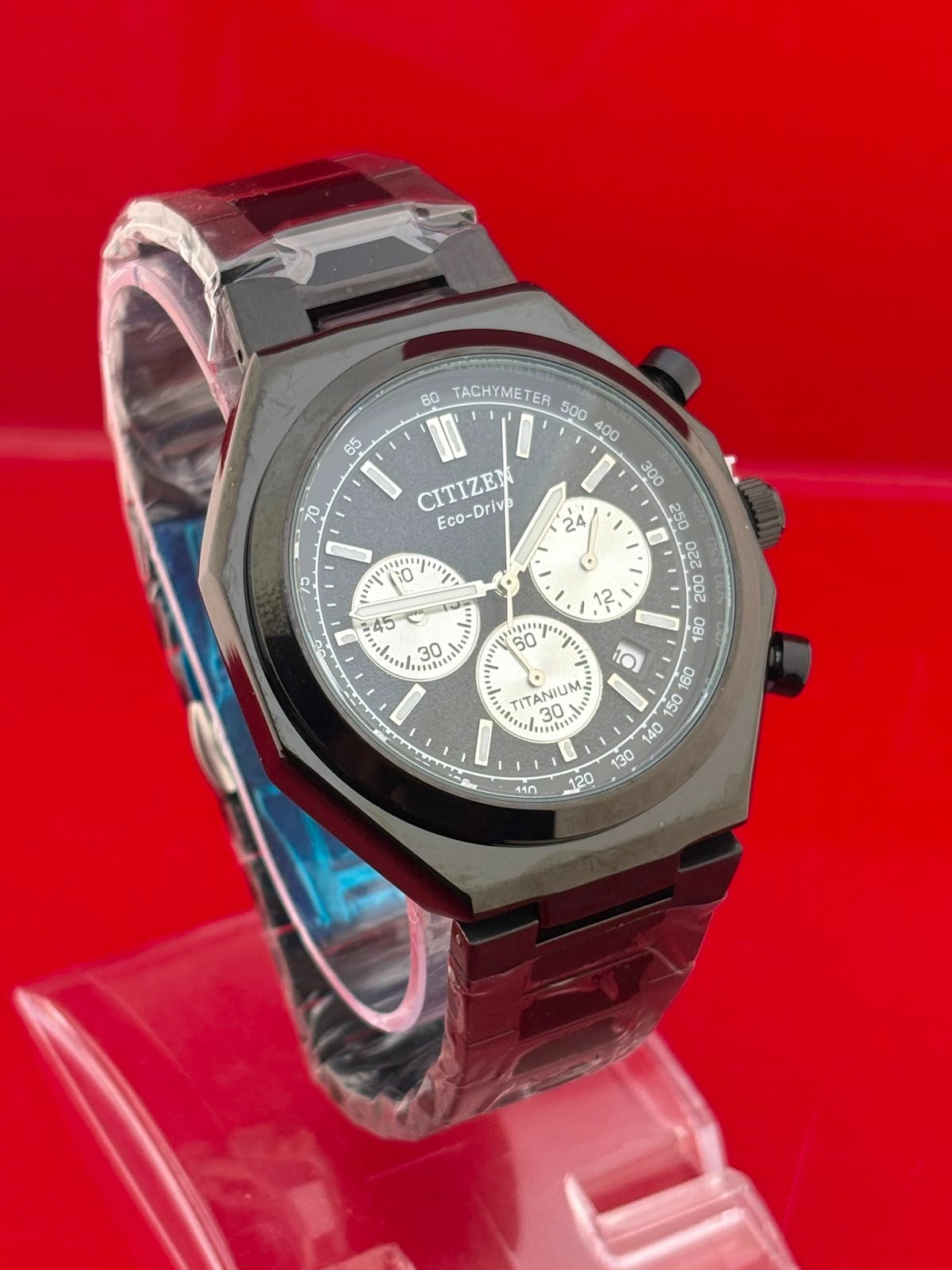 vintage Citizen Eco-Diver Black dial With wristwatch fully working condition