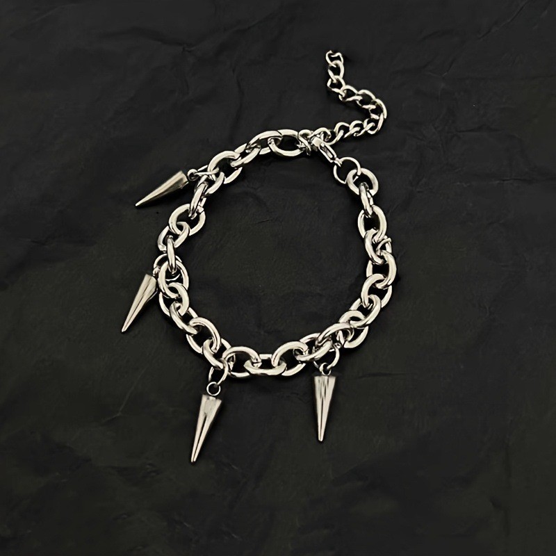 Stainless steel cone tassel Bracelet Punk motorcycle tough guy style