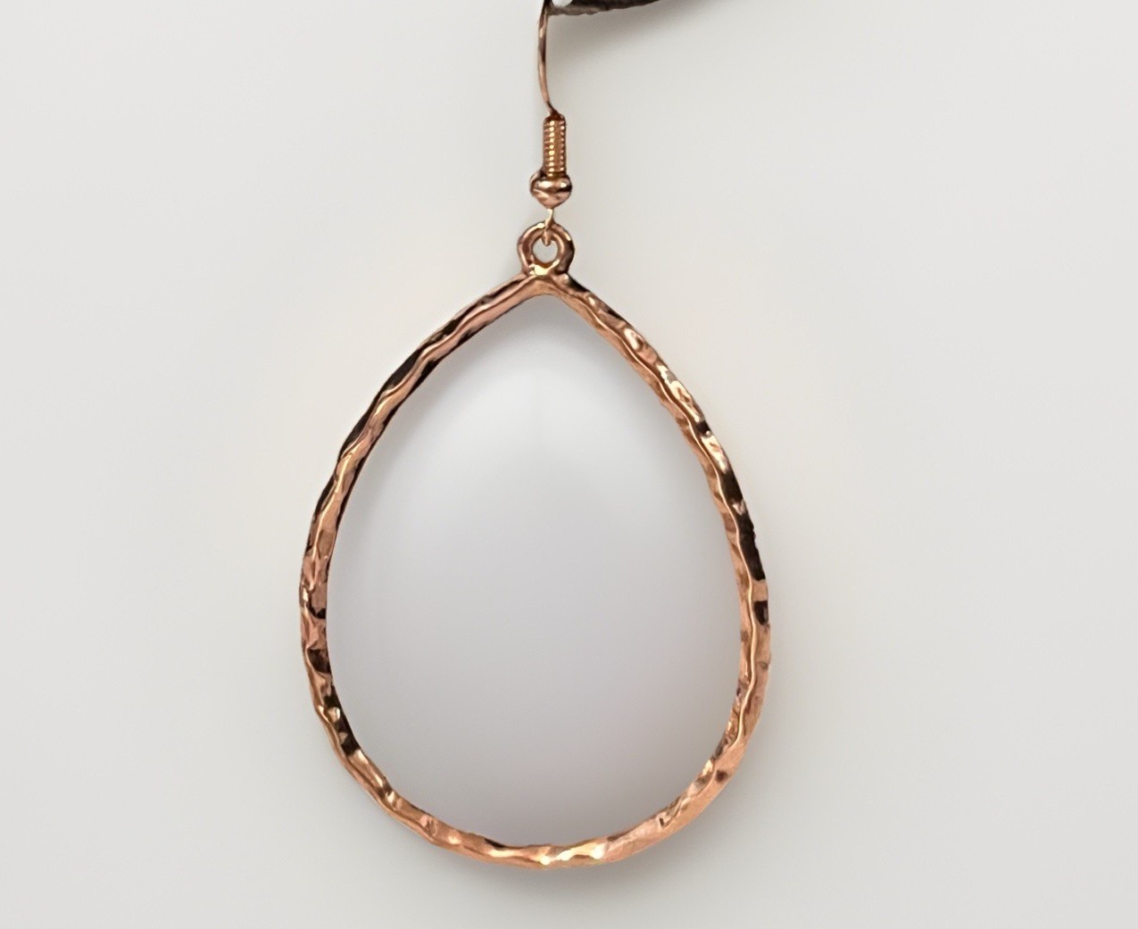Rose Gold Layered Charm Necklace Teardrop Earrings Modern Minimalist Jewelry Set