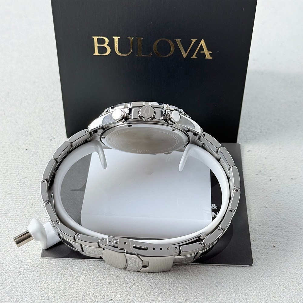 Bulova Men’s Marine Star Chronograph Blue Dial Stainless Quartz Watch 96B256