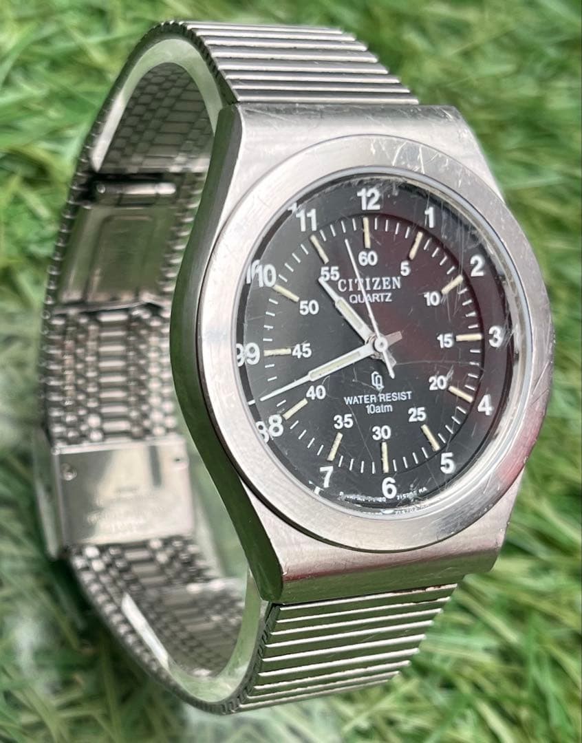 Citizen Vintage Round Stainless Quartz Mens Watch, 37.5mm, Wrist 19cm/7.5in
