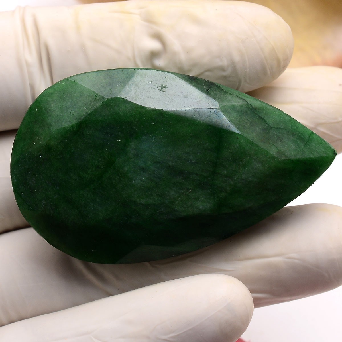 305 Cts Natural Brazilian Emerald 56mmx33mm Pear Cut Huge Size Loose Gemstone