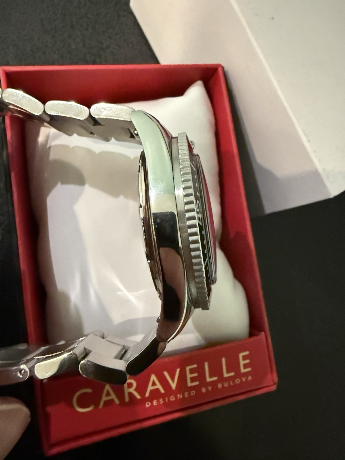 Caravelle 43B177 Men’s Sea Hunter Stainless Steel Orange Dial Automatic Watch