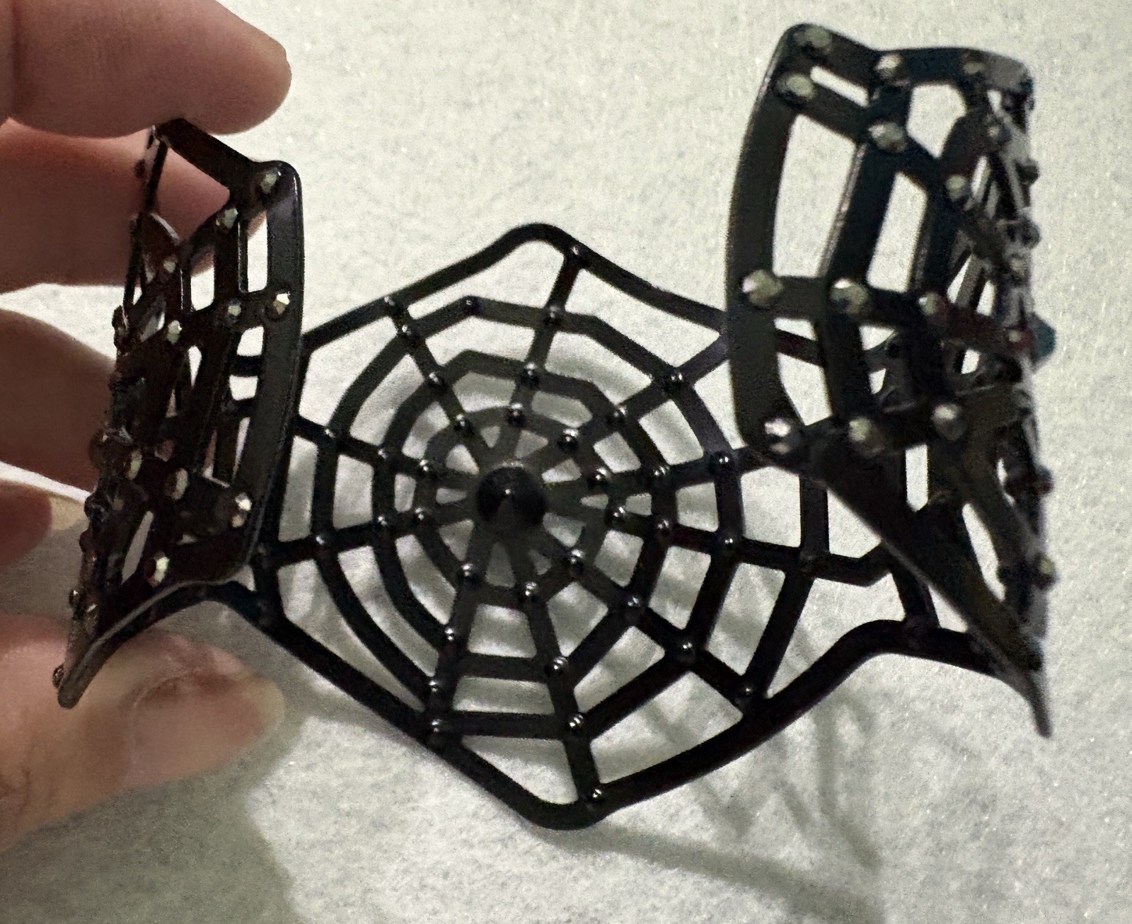 Torrid Spider Web Design Cuff Bracelet Halloween Jewelry