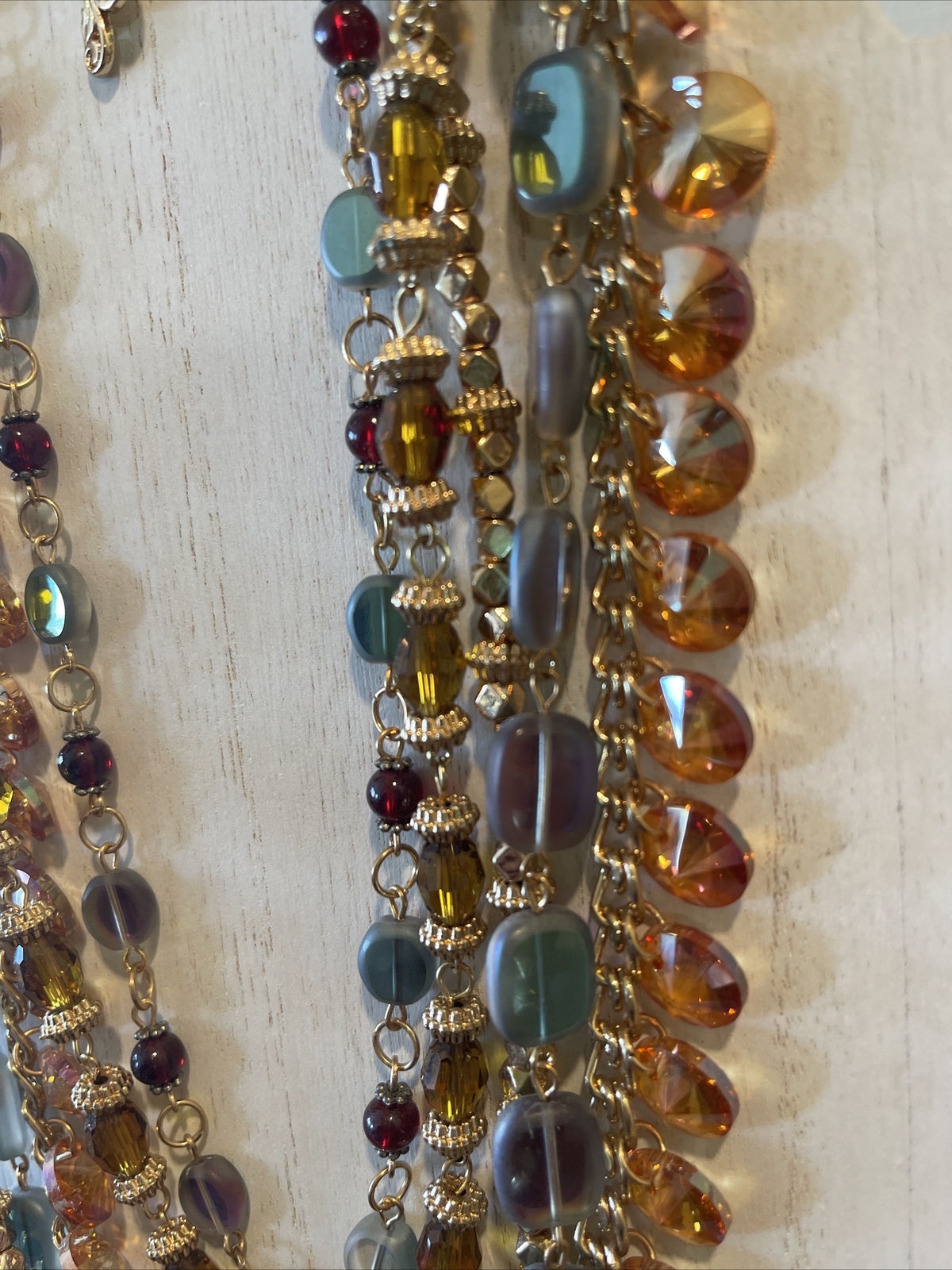 Passiana 5 Layer Necklace In Multi Color Stone Beads New Without Tag
