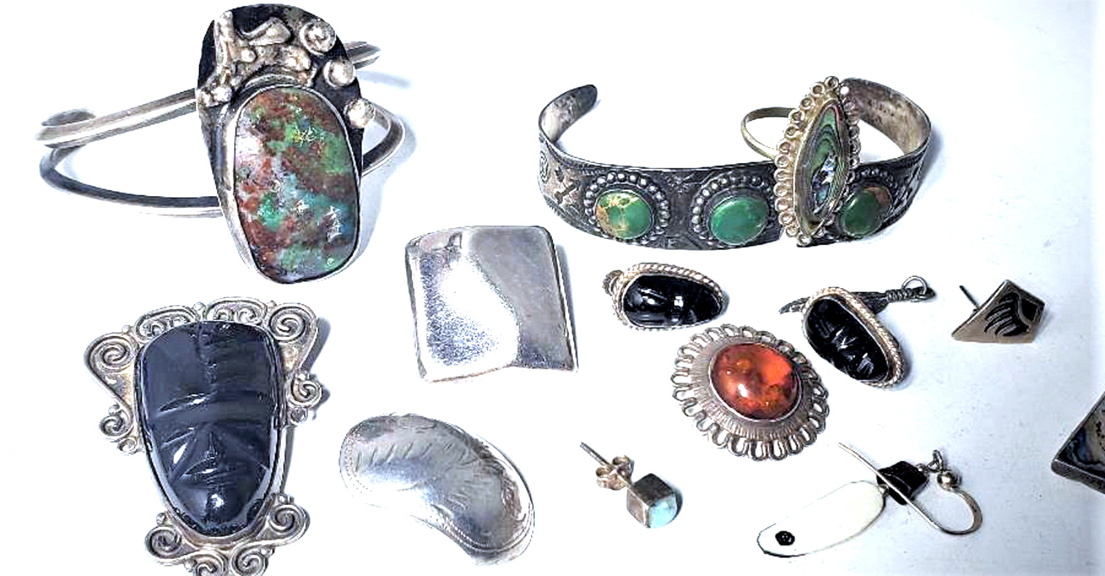 Vtg Sterling Silver SOUTHWEST Mexi Harvey Mixed Wear Repair Harvest Scrap 114 G