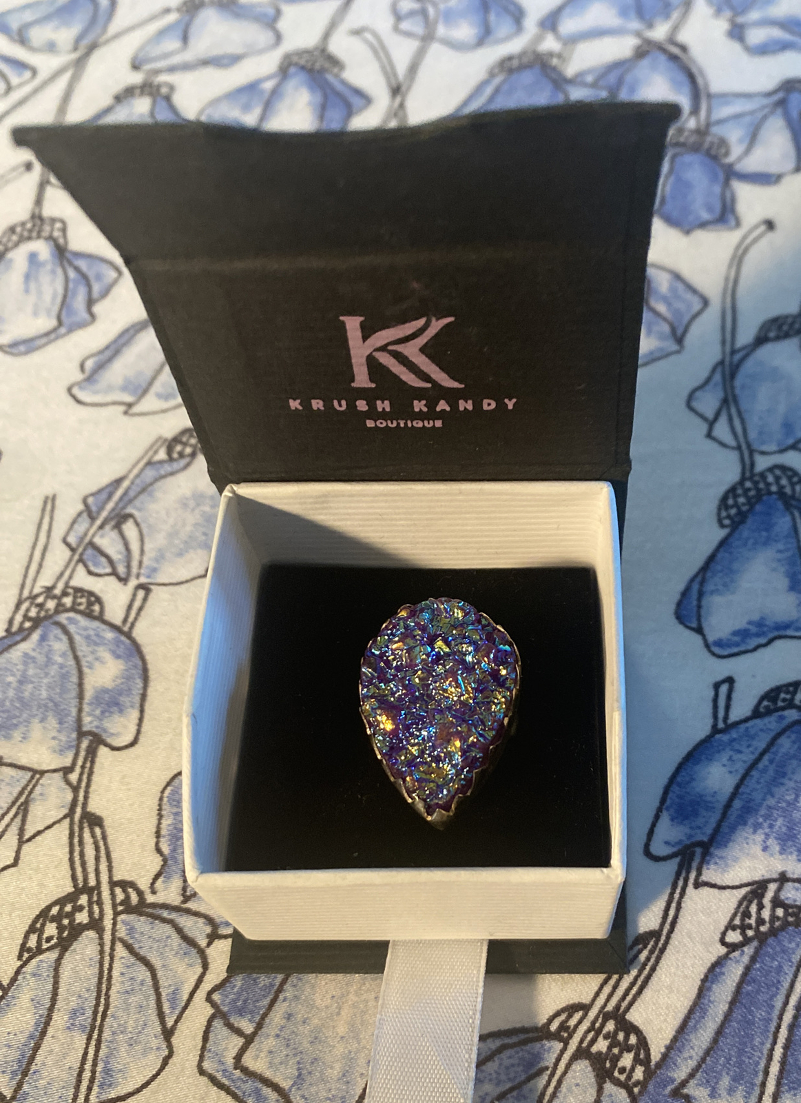 Sterling Silver Drusy Ring In Box Krush Kandy Boutique Approx sz 7