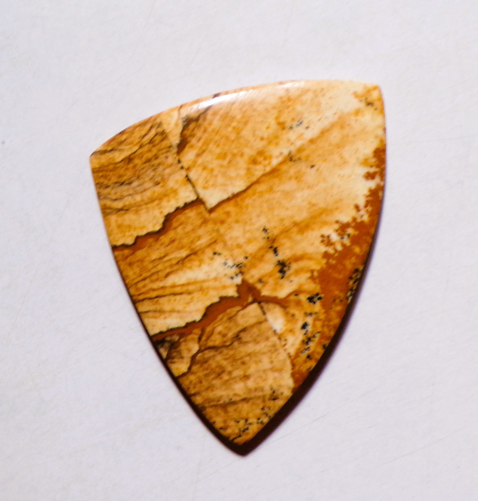 42.25 Cts Natural Picture Jasper Cabochon Loose Gemstone 45.3X34X4MM