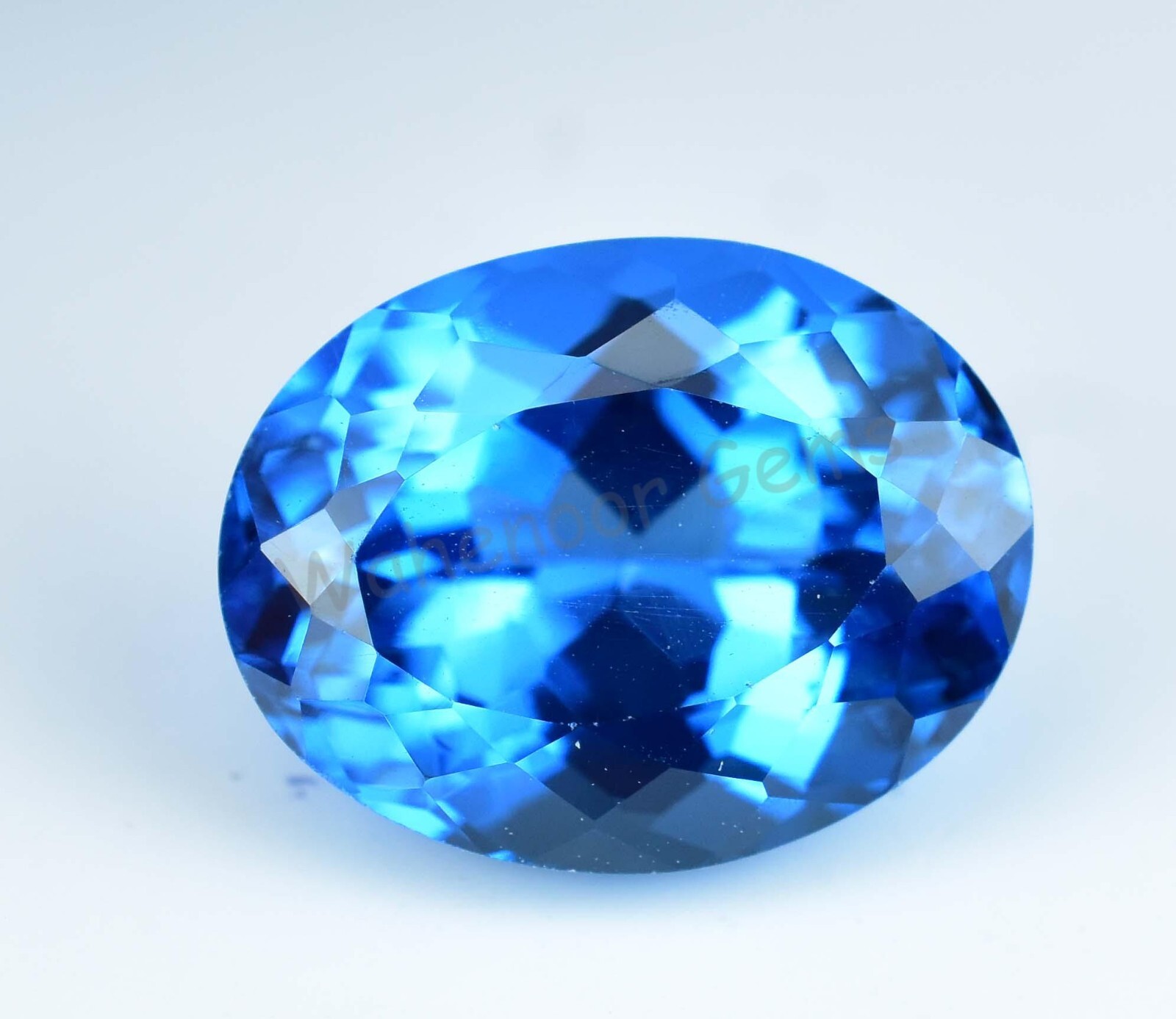 Natural Blue Zircon 9.30 Ct Oval Stunning Certified Cambodian Gemstone