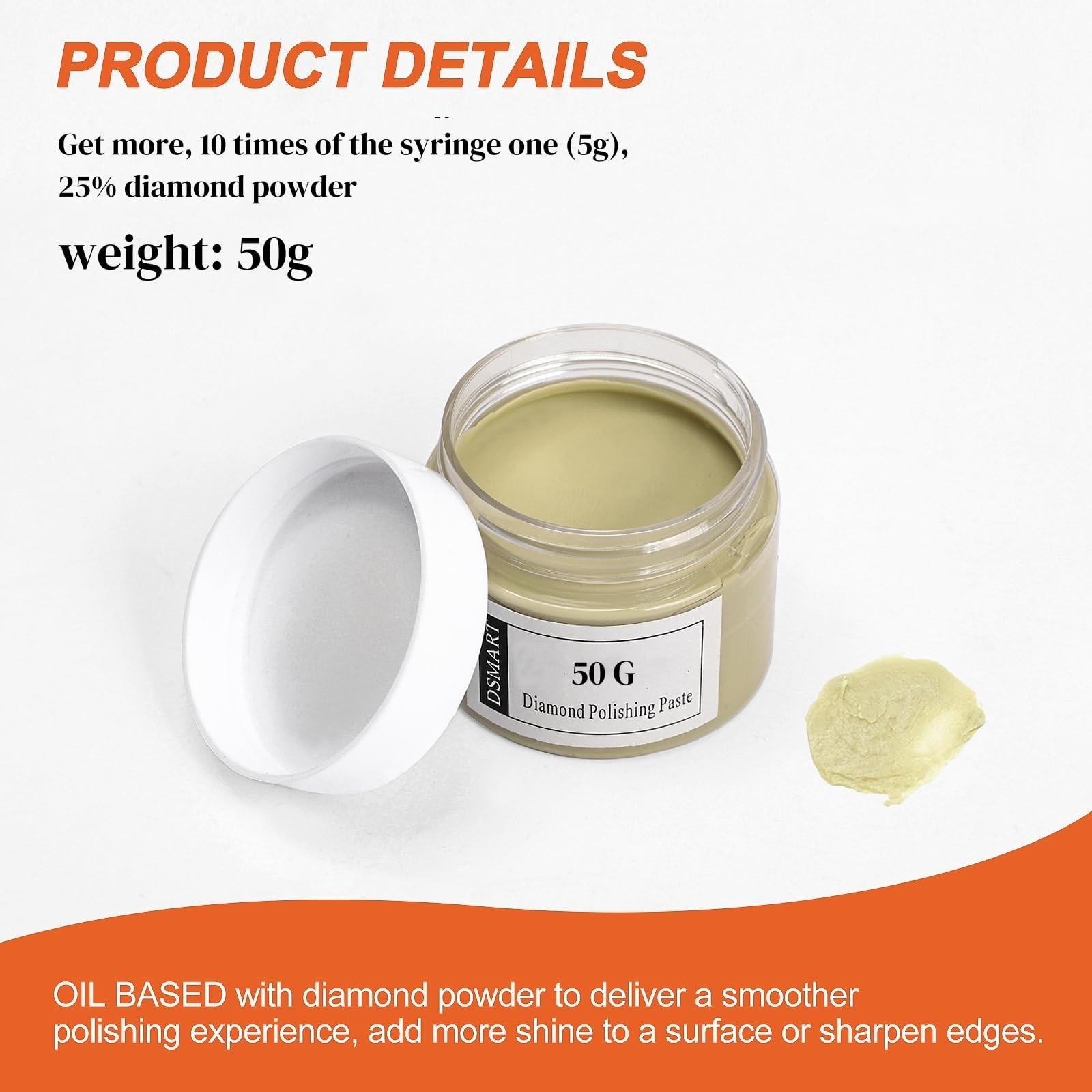3,000 Grit Diamond Polishing Lapping Compound Polish Paste 50G (1.76 Oz) with…