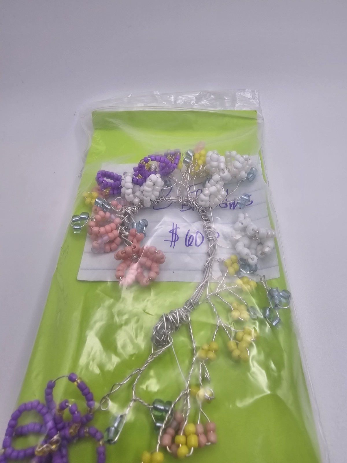Handcrafted Multicolor Beaded Flower Wrap Earring With Matching Earing