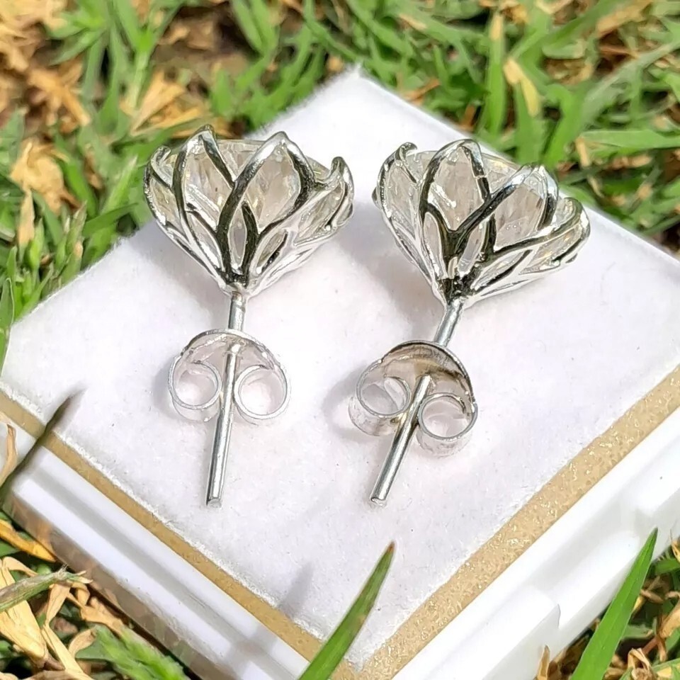 RARE 10.00 Ct Certified Round White Diamond Solitaire Studs 925 Silver No Tariff