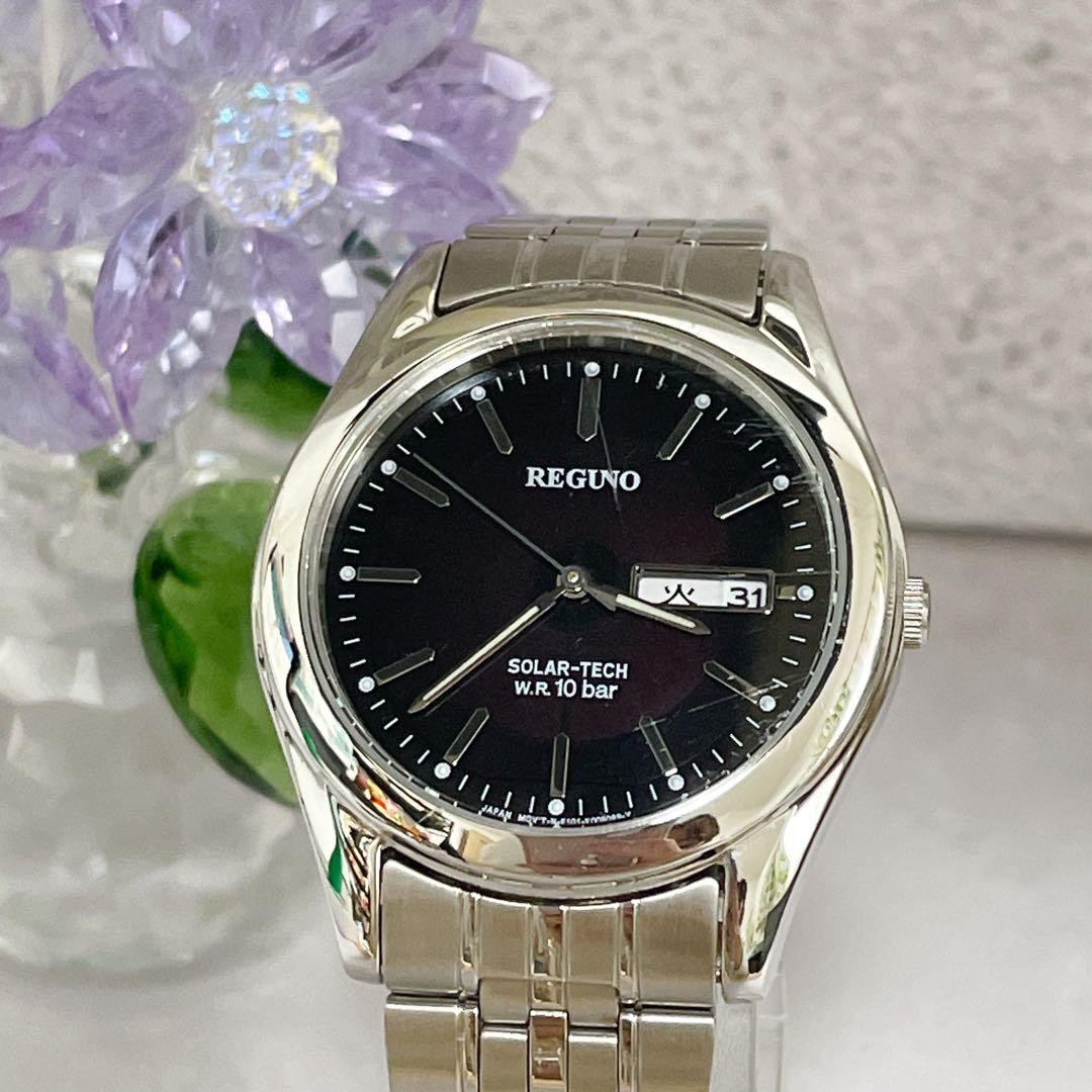 REGUNO Citizen Solar Watch, Navy Dial, Day-Date