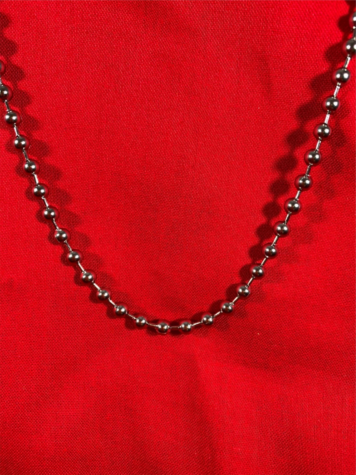 30 INCH 4mm STAINLESS STEEL SILVER BALL CHAIN WITH A MILITARY CLASP USA SELLER