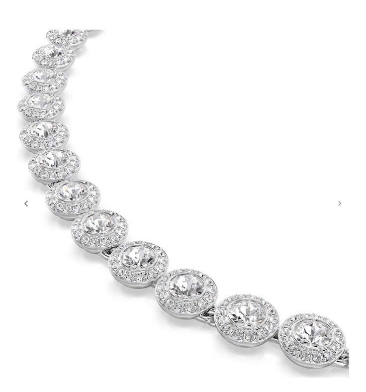 SWAROVSKI Una Angelic Rhodium Plated Necklace, Earring, & Bracelet Set (5367853)