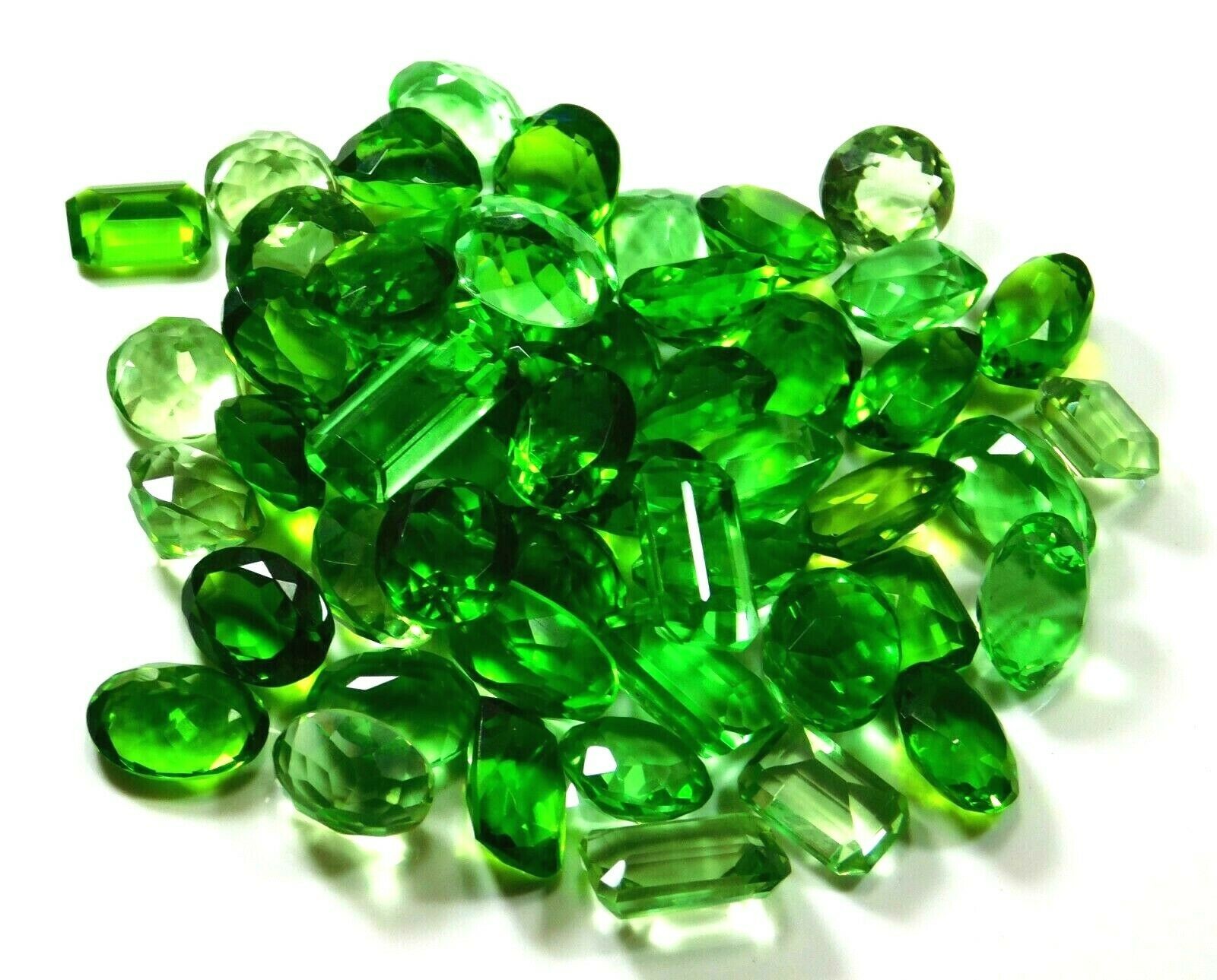 NATURAL Green Peridot 100 Ct CERTIFIED Loose Gemstone Lot For Jewelry Making
