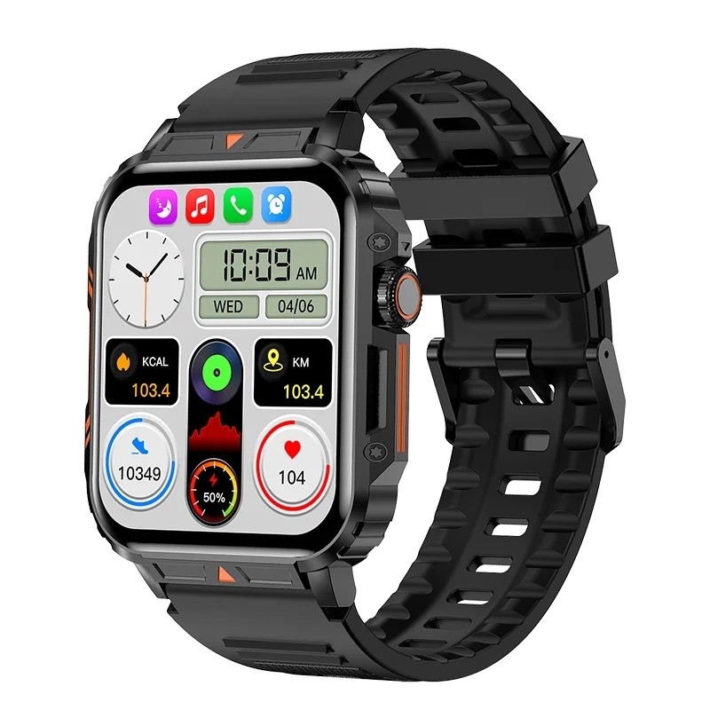 Smartwatch Military Men Smart Watch Health Monitor Wireless Call Fitness IP68 US
