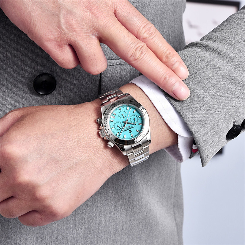 Luxury PAGANI DESIGN Men’s Japan Quartz Steel Wrist Watch Chronograph Date reloj