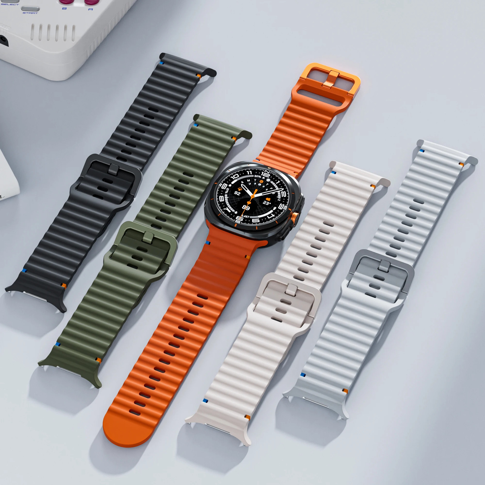 No Gap Silicone Band +Full Screen Cover for Samsung Galaxy Watch 8 Classic 46mm