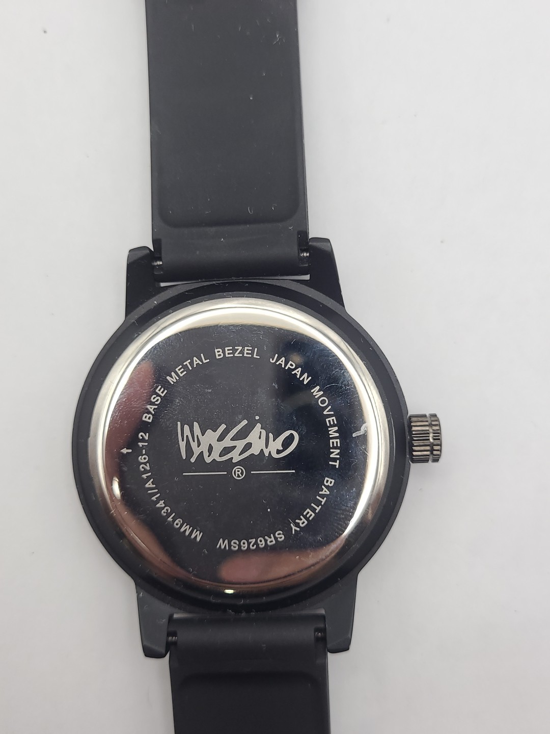 Mossimo Right Handed Black Dial Black Band Mens Quartz Watch New Battery Working